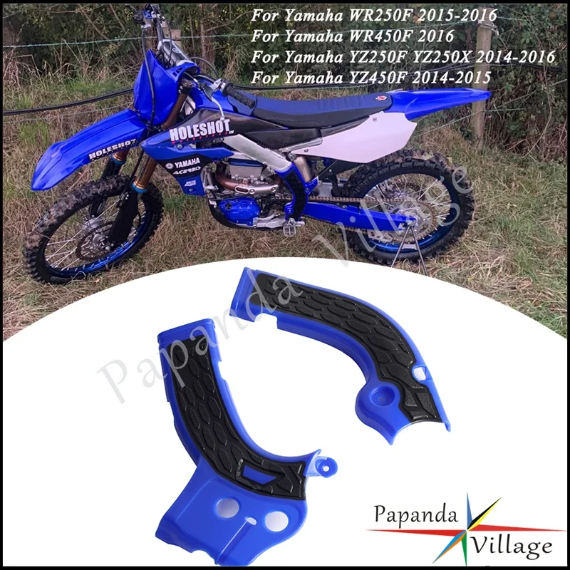 

For Yamaha YZ WR 250F 450F YZ250FX 2014 2015 2016 Black/Blue Motocross X-Grip Frame Guard Protector Cover Frameguard Protection