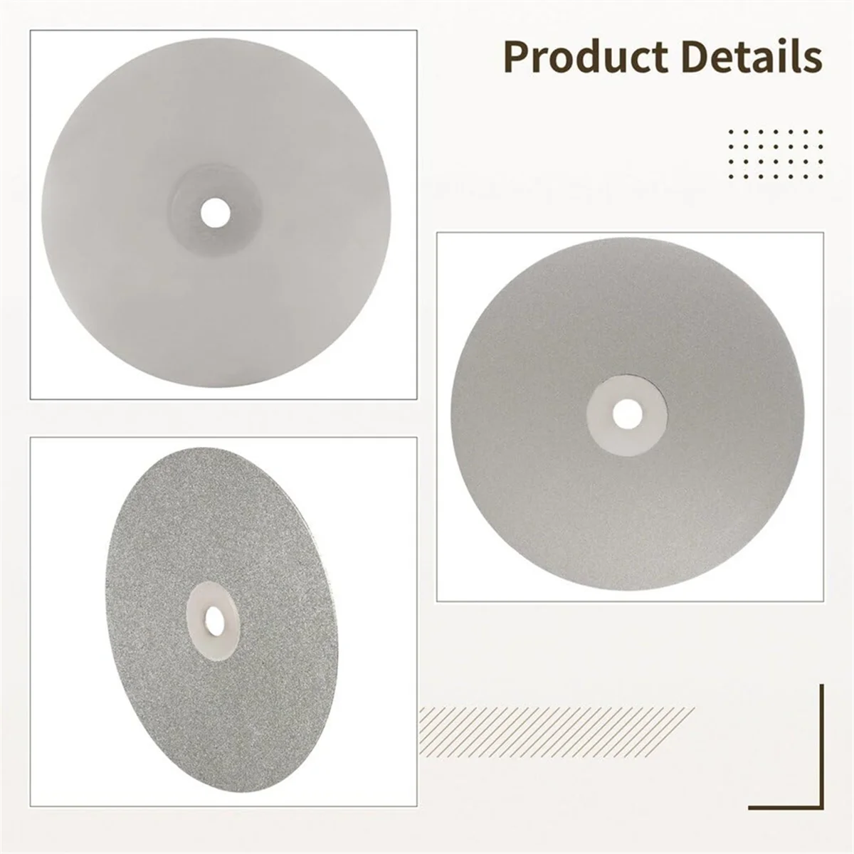 Diamond Polishing Disc Set 6 PCS, 6Inch Diamond Flat Lap 80/400/600/800/1500/3000 Grit Wheel Lapping Grinding Disc Tool-WorthOwn
