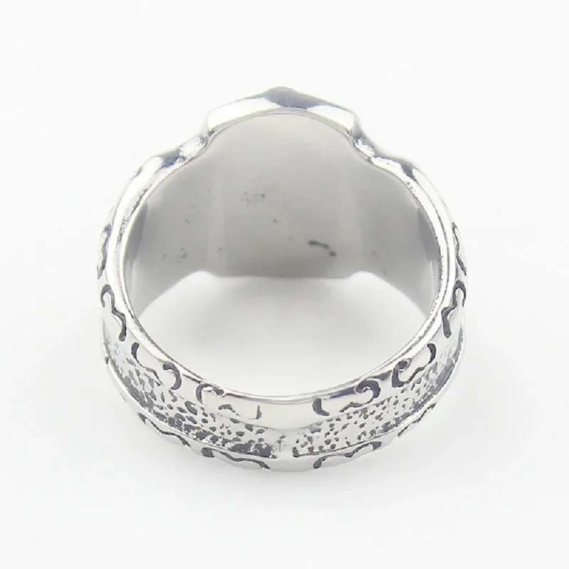 1%er One Percent Biker Motorcycle Club Men\'s Stainless Steel Ring