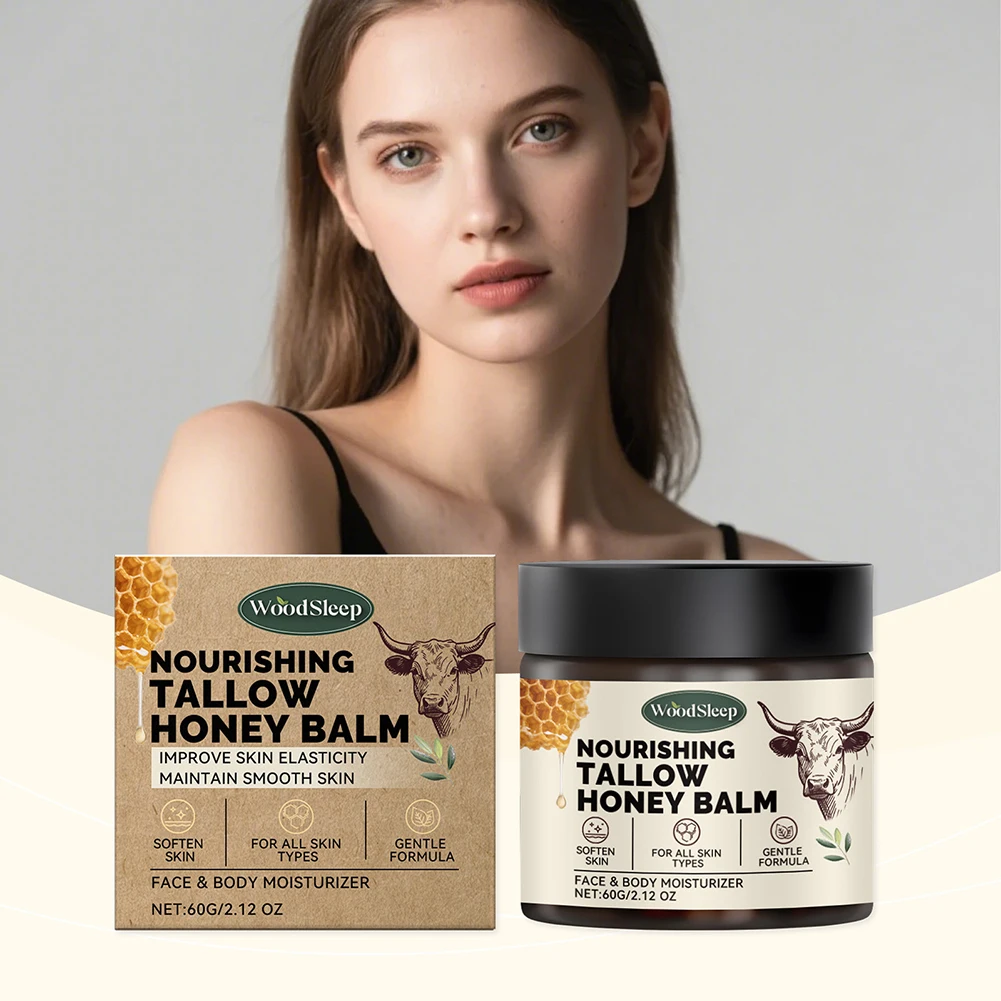 60g Tallow Honey Balm Moisturizer Cream Facial Moisturizer Cream For Normal Oily Dry Even Skin For Face Body