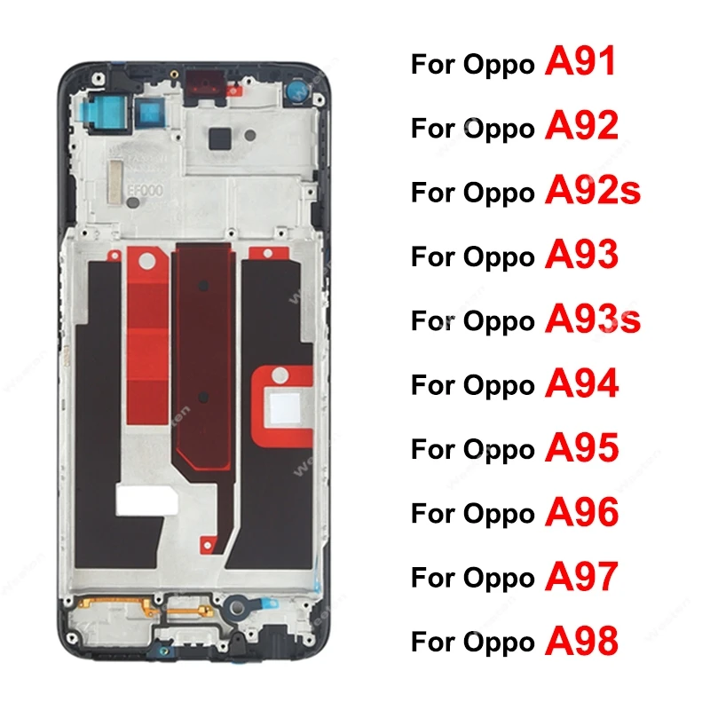 

For OPPO A91 A92 A92s A93 A93s A94 A95 A96 A97 A98 4G 5G LCD Front Frame Housing Cover Front LCD Holder Case Parts