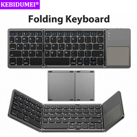 Bluetooth 5.0 Folding Keyboard Wireless Keyboard With Touchpad For Windows Android iOS Phone Multi-Function Button Mini Keyboard