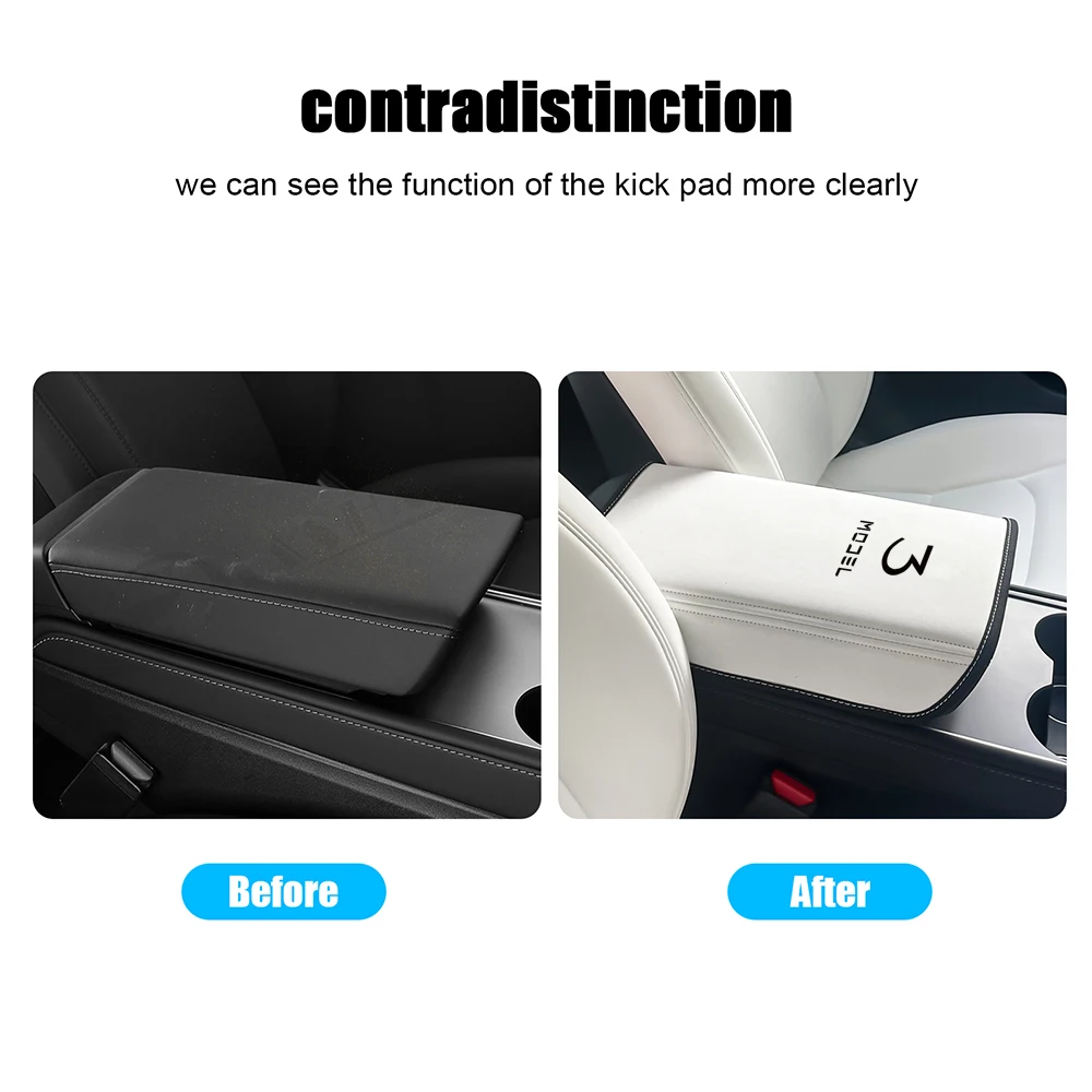 Car Armrest Box Cover for Tesla Model 3 Model Y 2019 2020 2021 2022 Central Control Armrest Decoration Interior Car Accessories