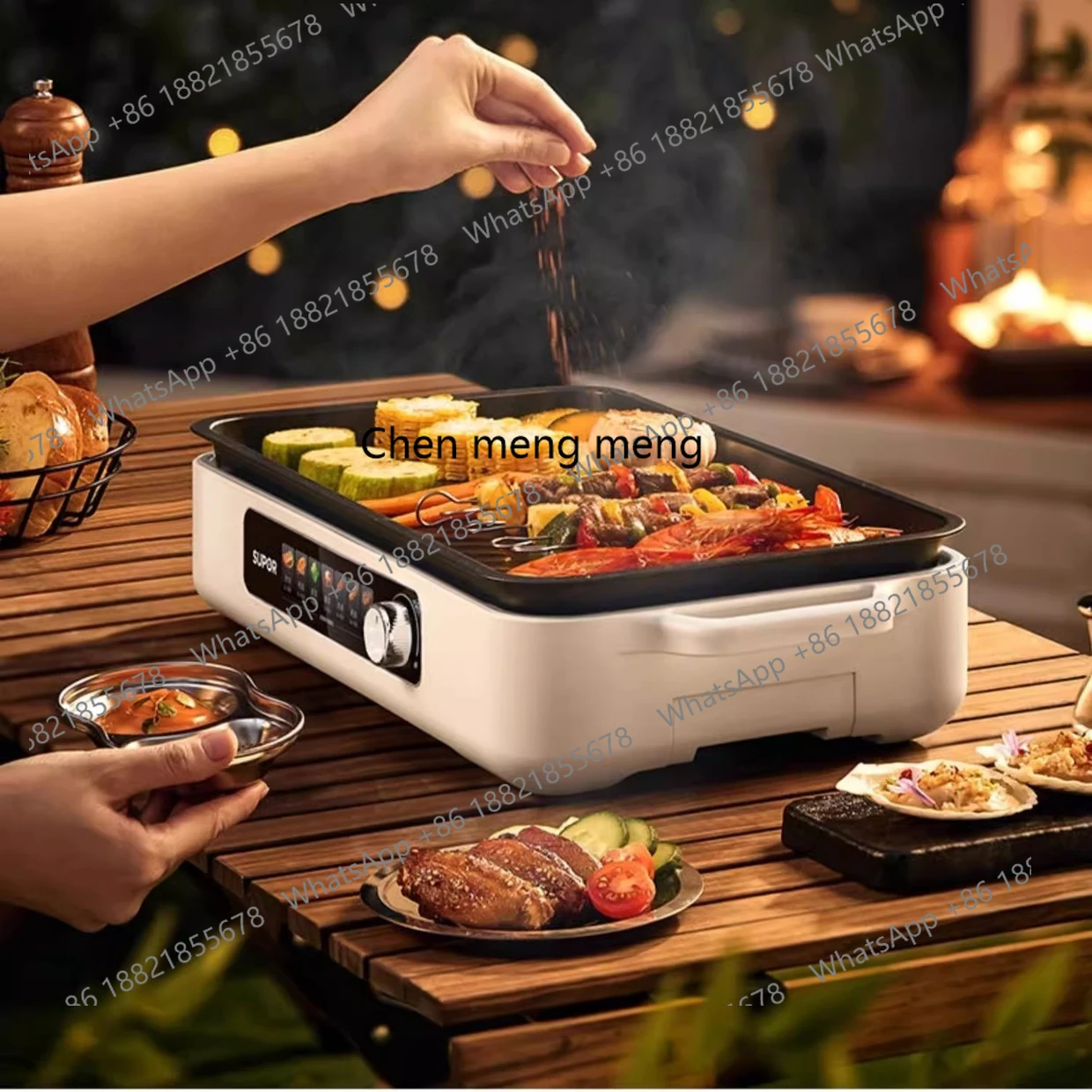 فرن كهربائي منزلي للشطف والخبز، وعاء خبز كهربائي متكامل ذو سعة كبيرة، وعاء ساخن GJ3824S808