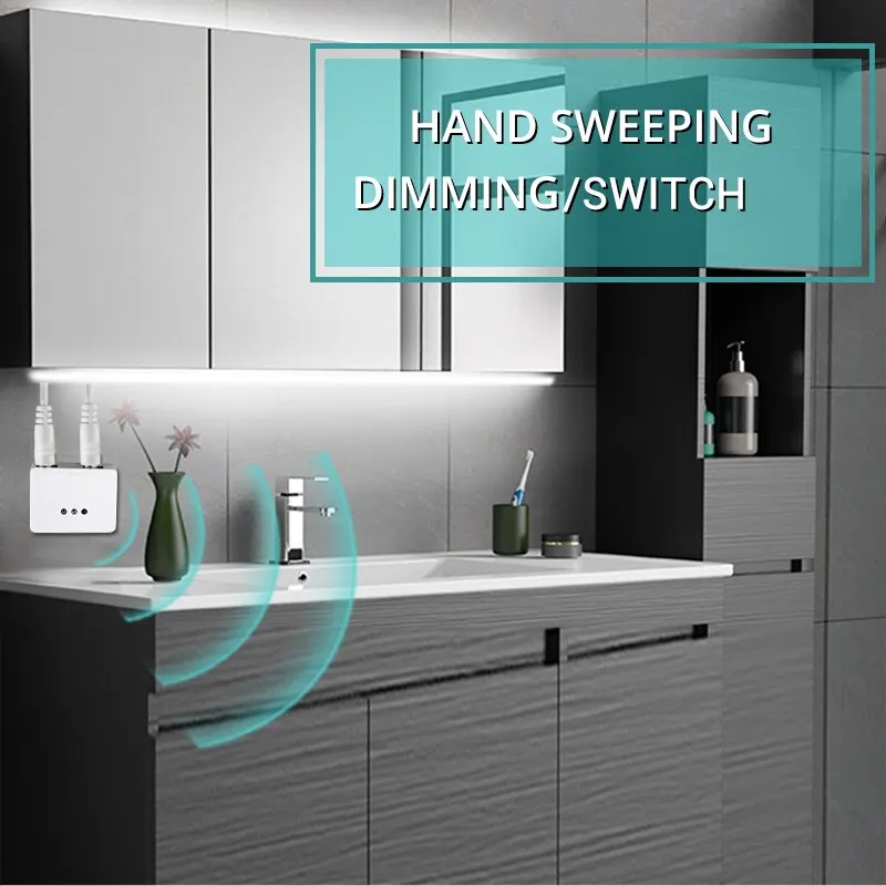 Hand Sweep Motion Sensor Smart Switch DC Female 5V 12V 24V LED Dimmer Sensor Switches Brightness Controller For Lamp Strip Light