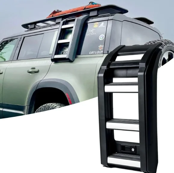 Suitable for 20-24 Land Rover Defender 110 90 Ladder Rack Side Roof Ladder Defender Foldable Lcustom