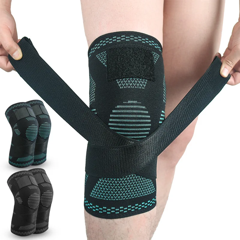 

New strap pressurized sports knee pads running cycling basketball badminton non-slip knee pads