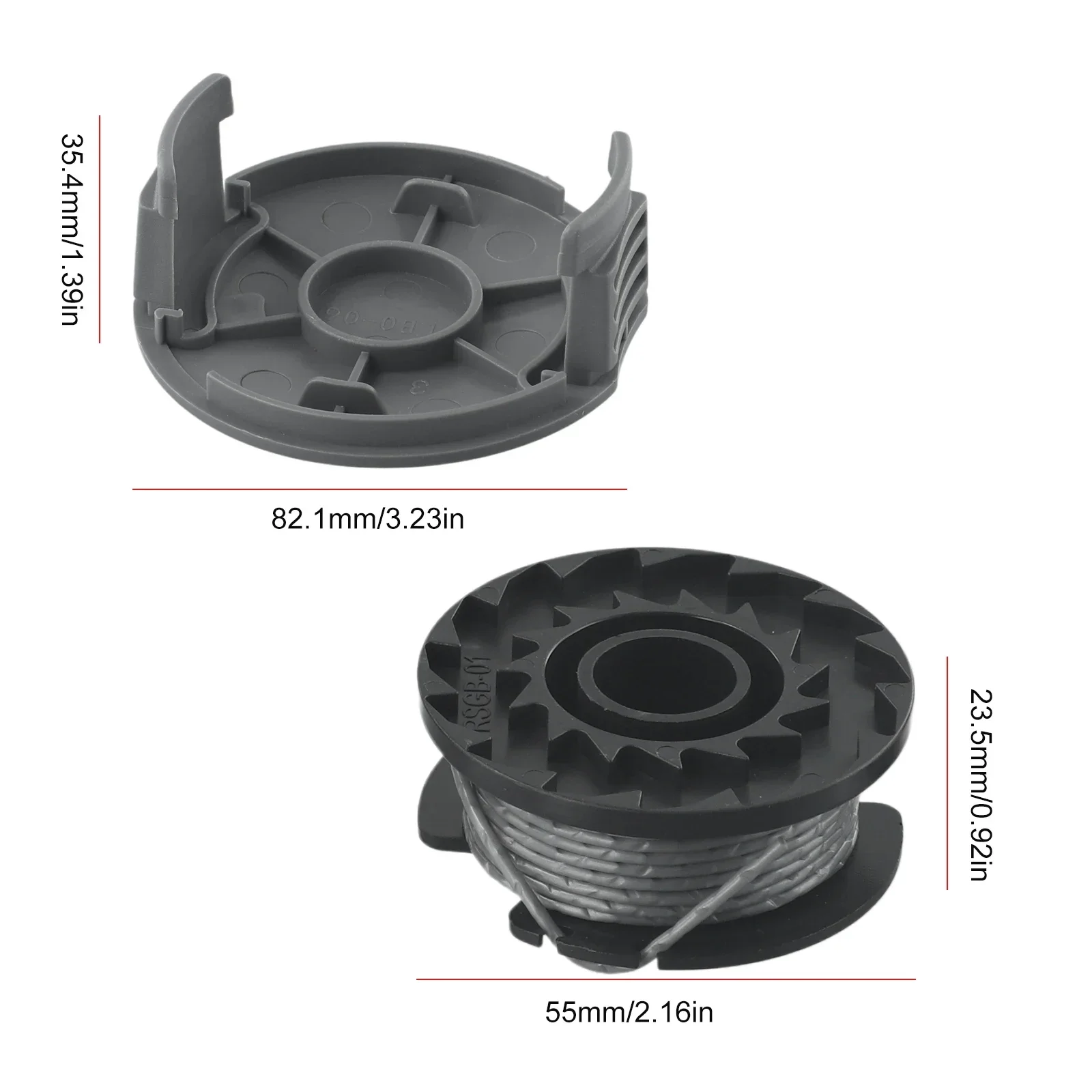 Keep Your Trimmer Line Secure and Intact For BOSCH Grass Trimmer Line F016800569, F016800385 + Spool Cover Set F016F05320