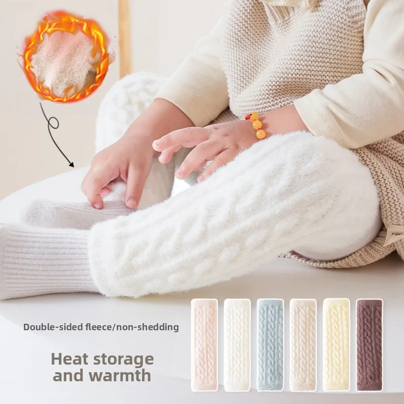 أجهزة تدفئة الركبة للأطفال: أكمام سميكة فوق الركبة - معدات شتوية مريحة ومقاومة للسقوط لحديثي الولادة والأطفال الصغار، تحافظ على نخب الأرجل الصغيرة #2