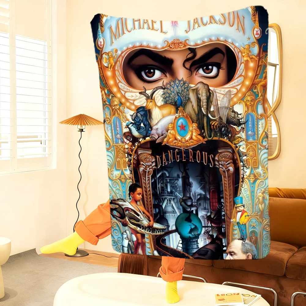 M-Michael-l singer Blanket Throw Super Cosy Plush Living Room Sofa Couch Childish Birthday Gifts J-jackson