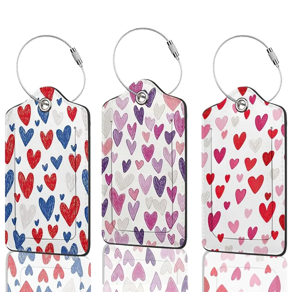 

Valentine's Day Luggage Tags for Suitcases Durable Leather Luggage Tags Cute Travel Name Tags for Cruise Ships Travel Essenti