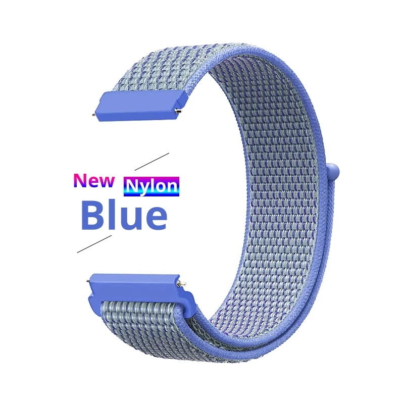 20mm 22mm Nylon Loop Watch Strap For Amazfit Bip/3Pro/GTS/GTR/GTS2 Strap For Samsung Gear S2/Galaxy Active2 For Huawei watch GT2