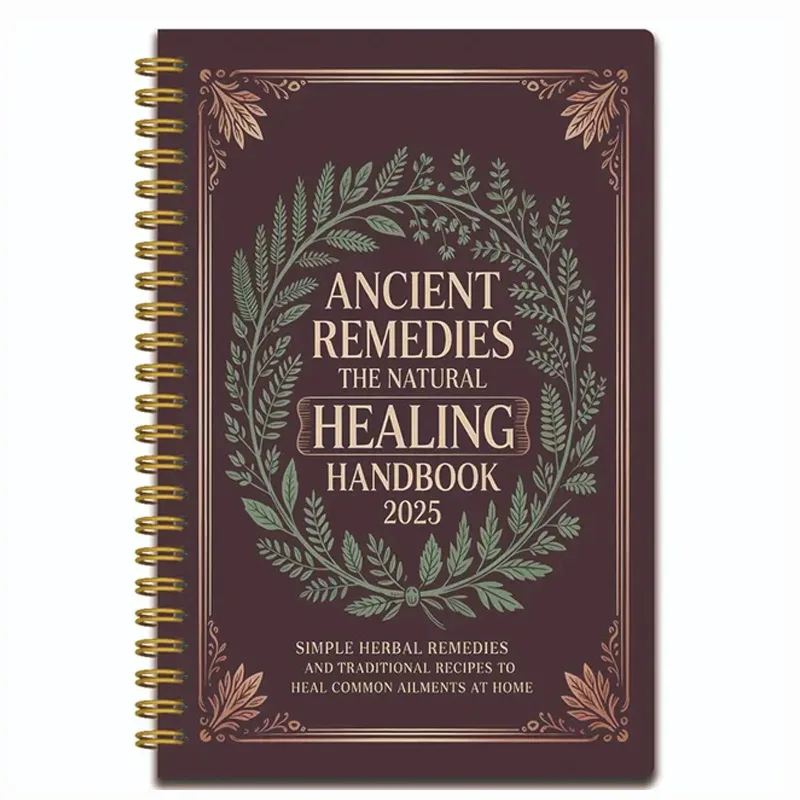 Natural Remedies Handbook with Ancient Cures for Family Health PP Cover Waterproof Notebook for Home Office Travel Gift