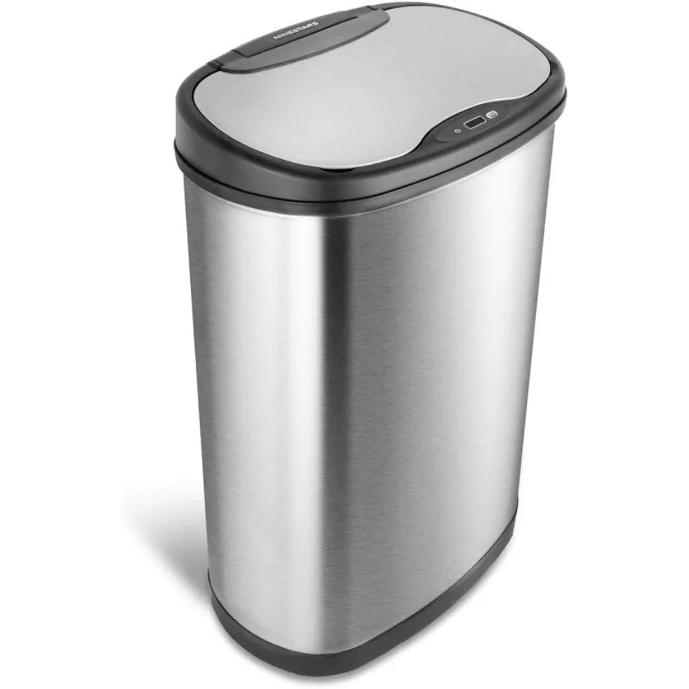 

Stainless Steel DZT-50-25 Motion Sensor Trash Can, Large, 50liters, Silver
