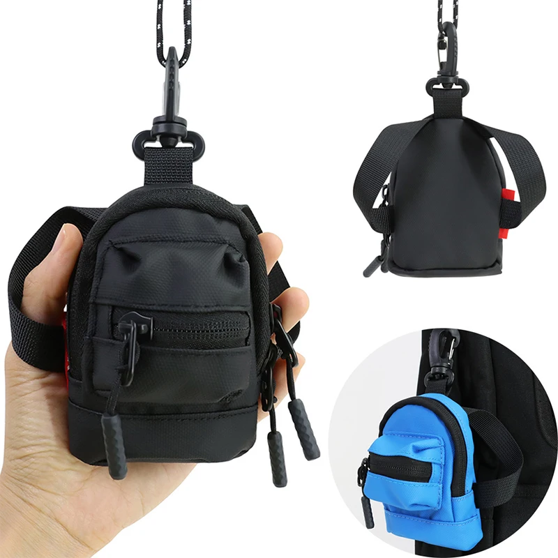 Mini bolso colgante para llaves y auriculares, bolsa de almacenamiento para tarjetas, mochila de viaje, bolso de pecho pequeño, cartera para hombre y mujer