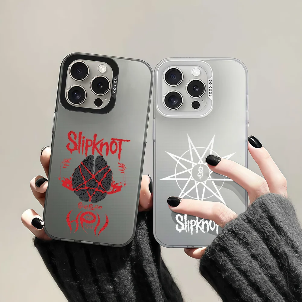 S-Slipknot Heavy Mental Music Phone Case For IPhone 12 11 13 14 15 16 17Max Pro Plus Mini Protective IMD Color Cover