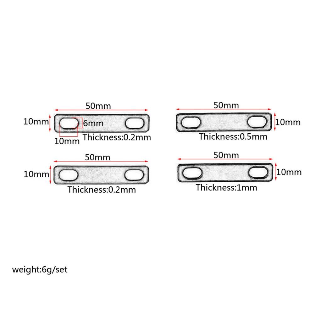 

4Pcs Brass Guitar Neck Shim Replacement Multi Thickness Heightening Gasket Guitar Accessories for Neck Joint Upgrade