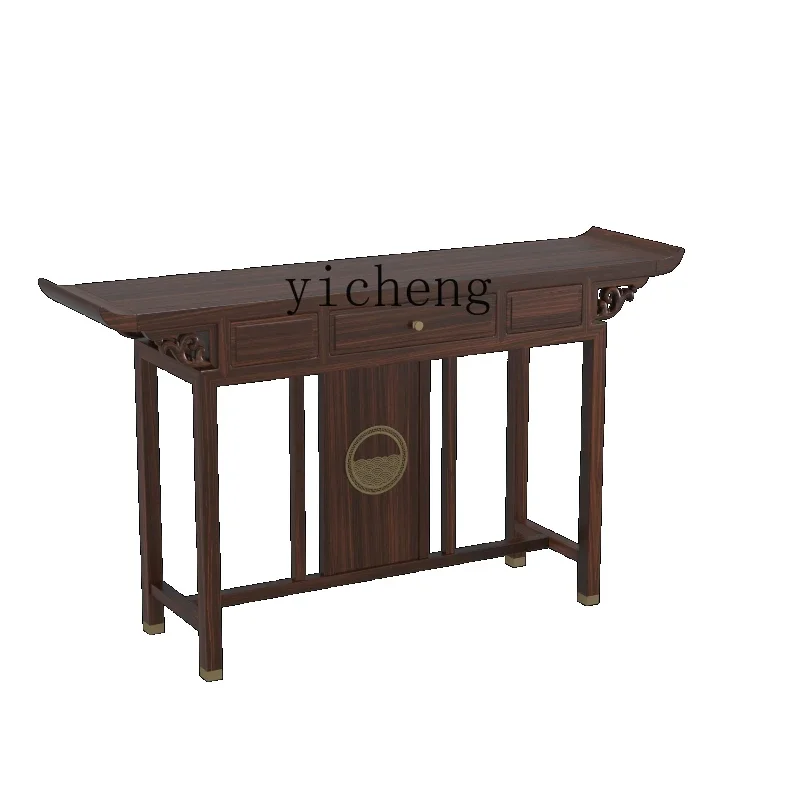 

XL Zen Home Console Tables against the Wall Altar a Long Narrow Table Buddha Shrine Solid Wood Entrance Cabinet