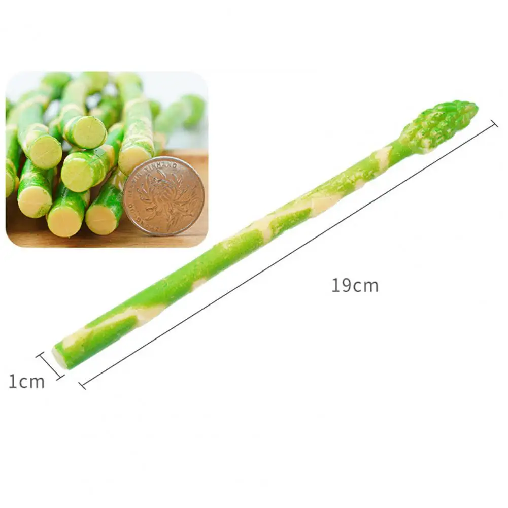 Cute Fake Vegetable Ornament Long Artificial Asparagus Eco-friendly No Watering Shop Display Faux Asparagus