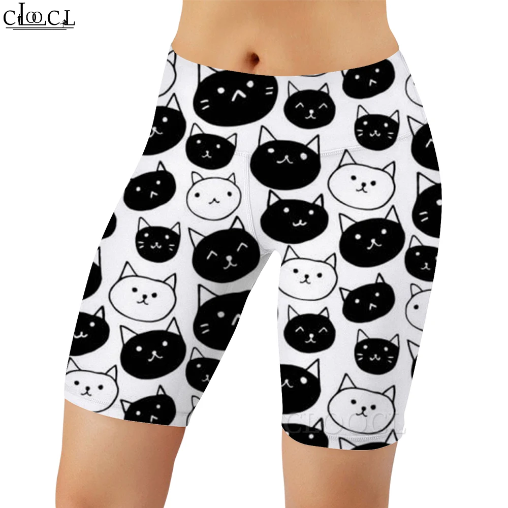 Cloocl mulheres legging engraçado dos desenhos animados filhote de cachorro padrão 3d impresso leggings casuais para feminino ginásio treino esportes push-up shorts femininos