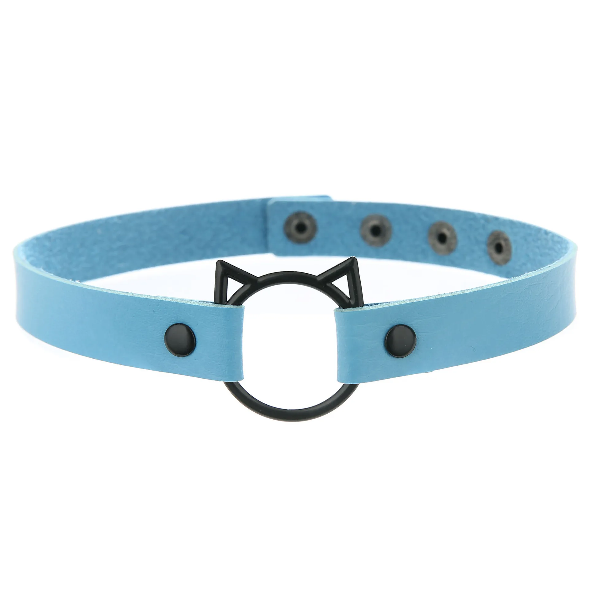 DIEZI Sweet Cool Goth Punk PU Leather Choker Necklace For Women Vintage Harajuku Gothic Black Cat Pendant Necklace Men Jewelry