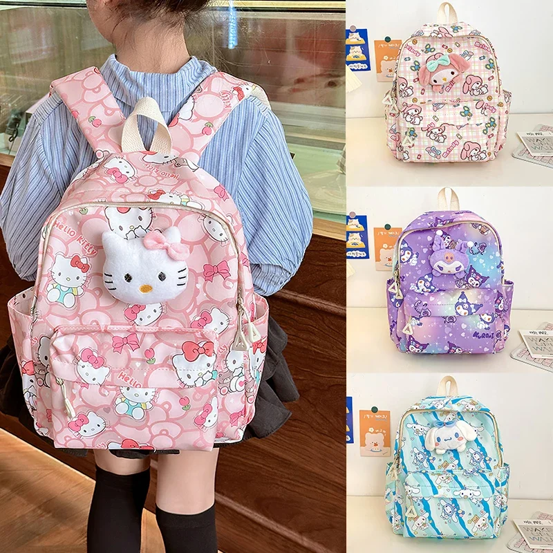 

New Sanrio Cartoon Children's Backpack Primary School Students Spine Protection Print Backpack for Kindergarten Gift For Childs