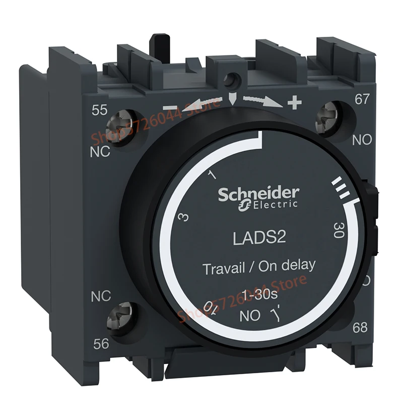 

Schneider LADS2 TeSys Deca Delay auxiliary contact module, power delay, 1-30 seconds, screw clamp terminals