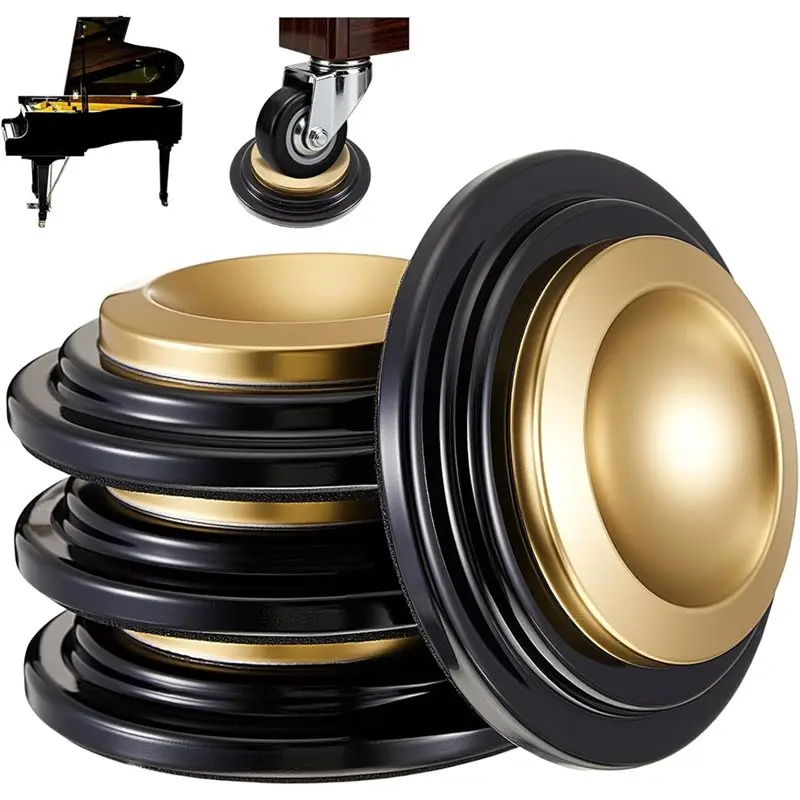 A93G لمنصات أرجل الأثاث، قاعدة لباد شديدة التحمل غير قابلة للانزلاق، أكواب مطاطية معدنية للبيانو للأرضيات الصلبة