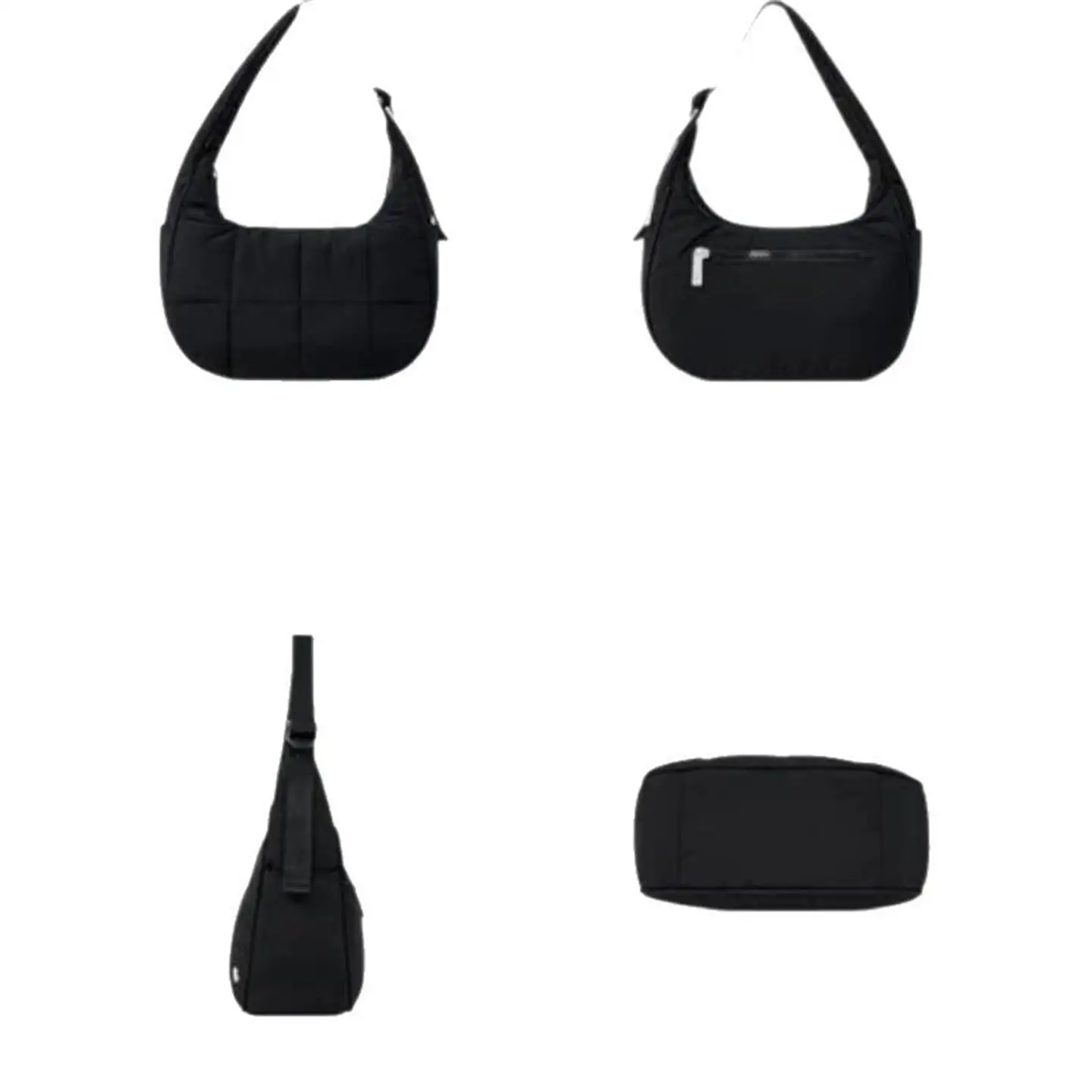 패셔너블한 여성용 나일론 다운 백 크로스바디 핸드백 숄더백 여성용 슬림 보더리 클린핏 씨 웜 오트 길이