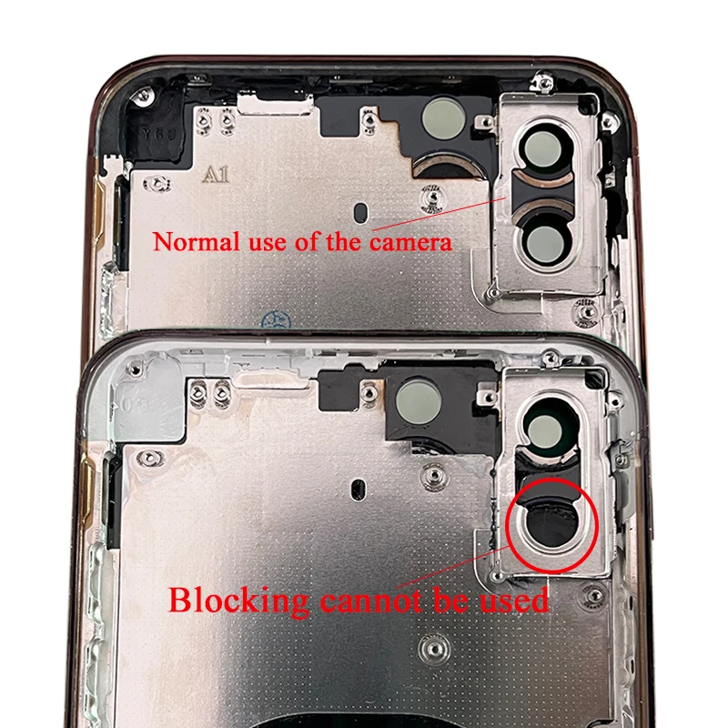 UROCK Shiny DIY For iPhone XSMax Like 14 Pro Max to 14ProMax 6.5 inch Housing Big Camera Compatible with For XSMax With Tools