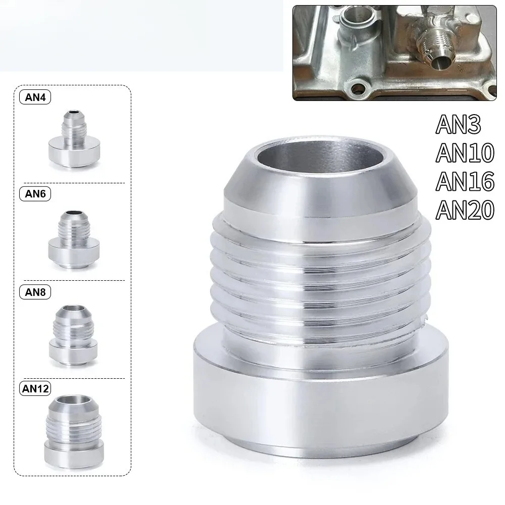 AN3 AN4 AN6 AN8 AN10 AN12 AN16 AN20 Aluminum Nitrous Hose Fitting Male Billet Straight Male Weld On Fitting Adapter Connectors
