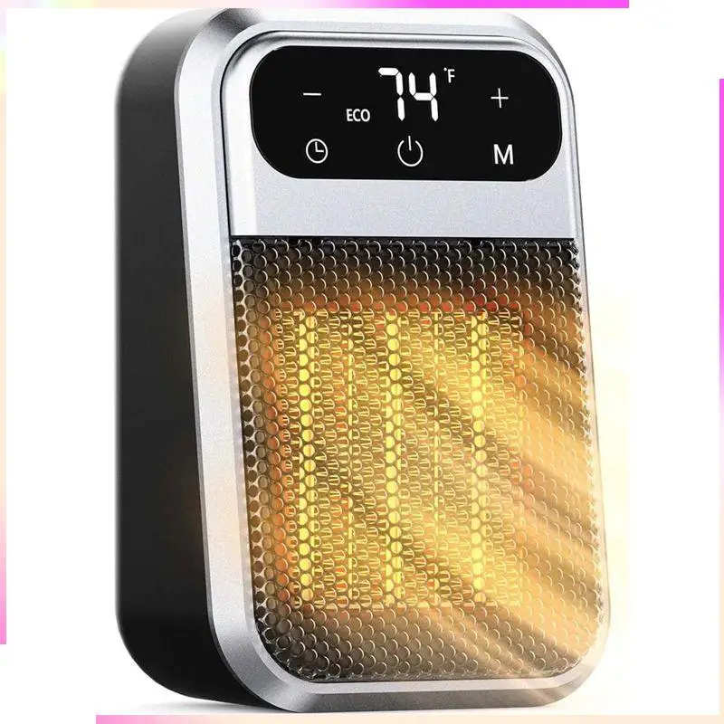 B51CNEW! Smart Plug-In Heater With Remote & Timer - Wall Heater With Adjustable Thermostat For Dorm Or Bedroom EU Plug
