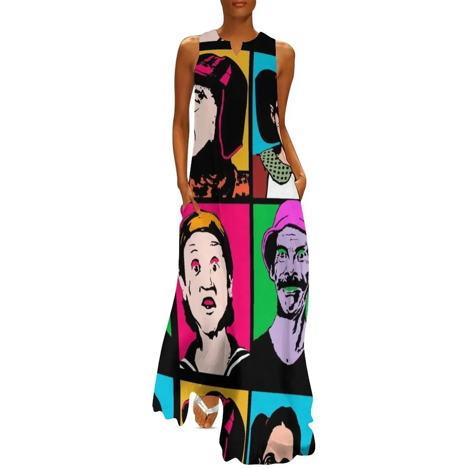 

El Chavo, Don Ramón, Chilindrina y Quico - Popart Long Dress women's summer jumpsuit wedding dresses for parties Dress