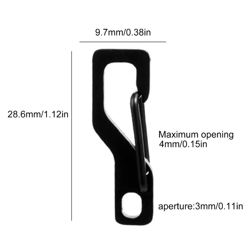 YD61 10 ชิ้นขนาดเล็ก Carabiner คลิปสแตนเลสพวงกุญแจ Carabiner Clasp ฤดูใบไม้ผลิ Keyring Hook กระเป๋าเป้สะพายหลังสิ่งที่แนบมา