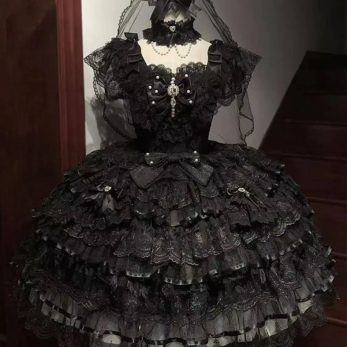 2026 Lace Ruffle Lolita Dress Cosplay Japanese Dress Clothing Y2K Bow Print Party Kawaii Dress Fashion Style