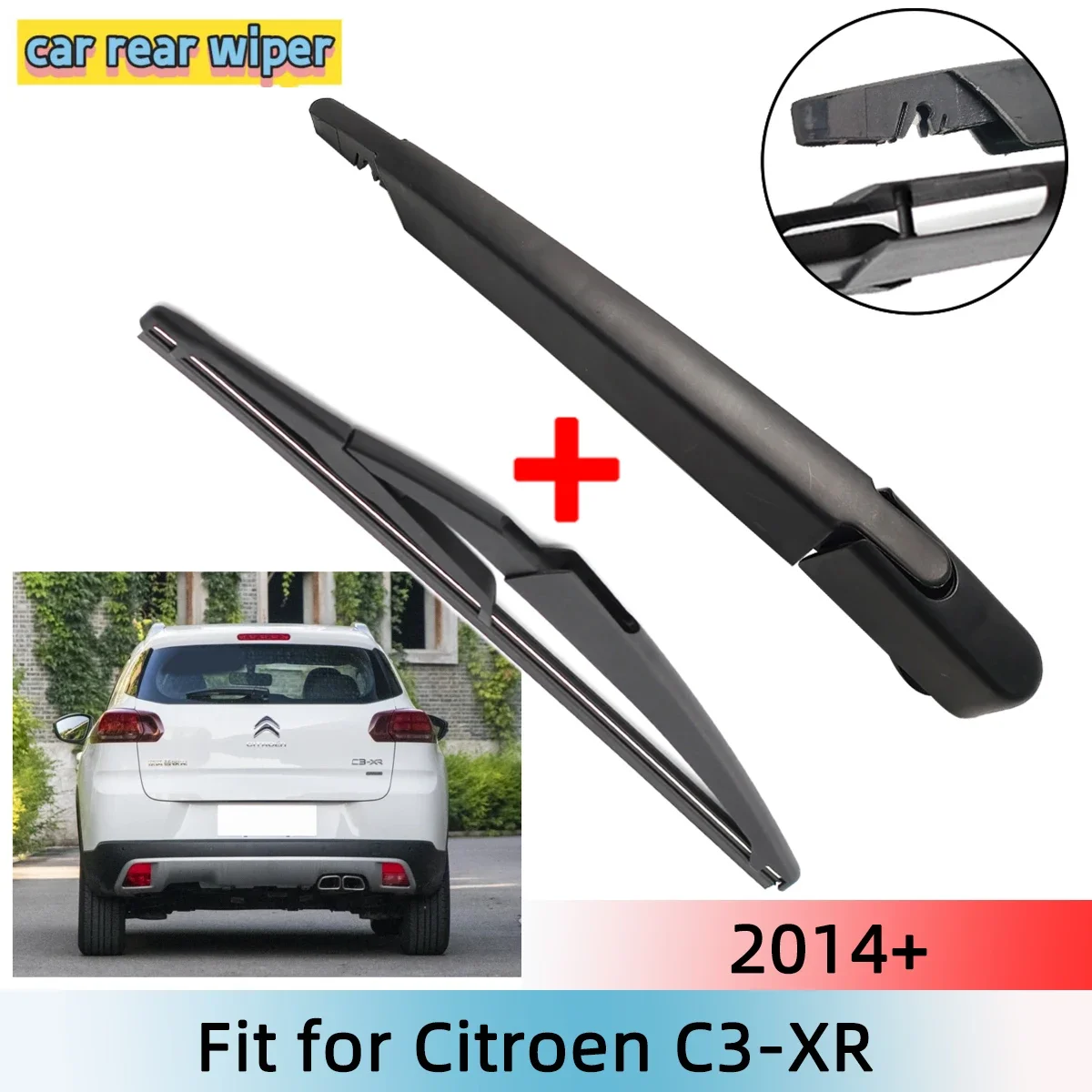 

Rear Wiper Blade & Arm Set Kit For Citroen C3-XR 2014+ Windshield Windscreen Rear Window