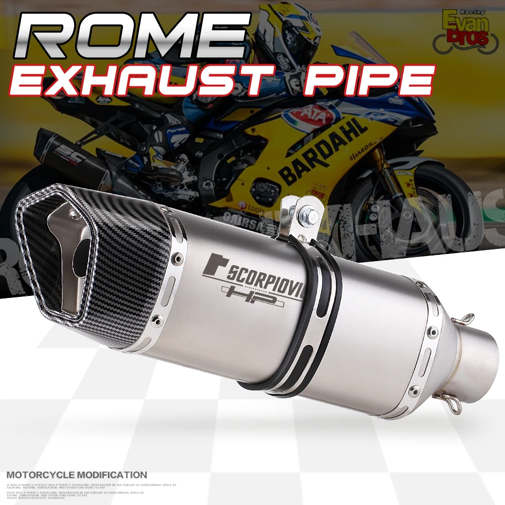 

Motorcycle exhaust pipe modification CB400 cf250SR nijia400 R3 GSX-R150 small Roman imitation carbon fiber tail section system
