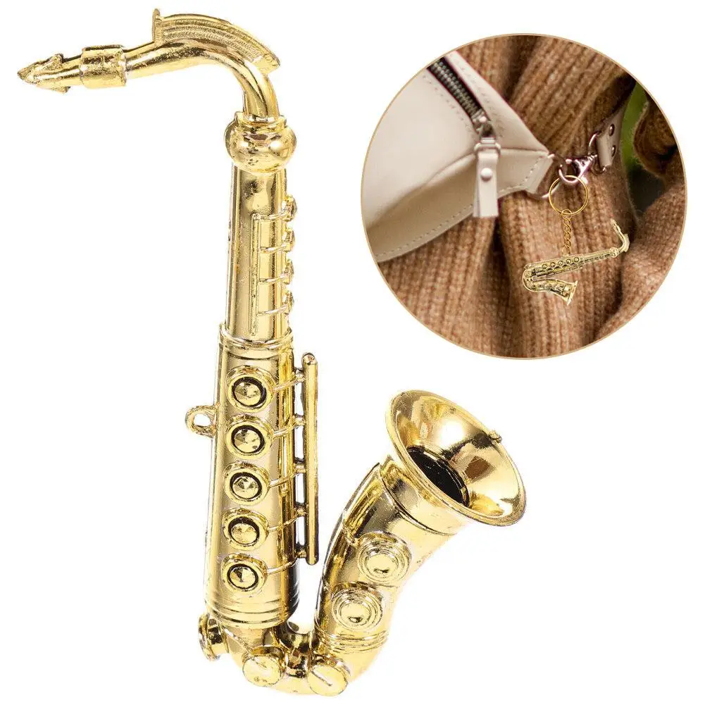 Instrument Musical Model Saxophone Miniature DIY Handicraft Accessories Ornaments Model Decorative Instrument Pendants A8L4