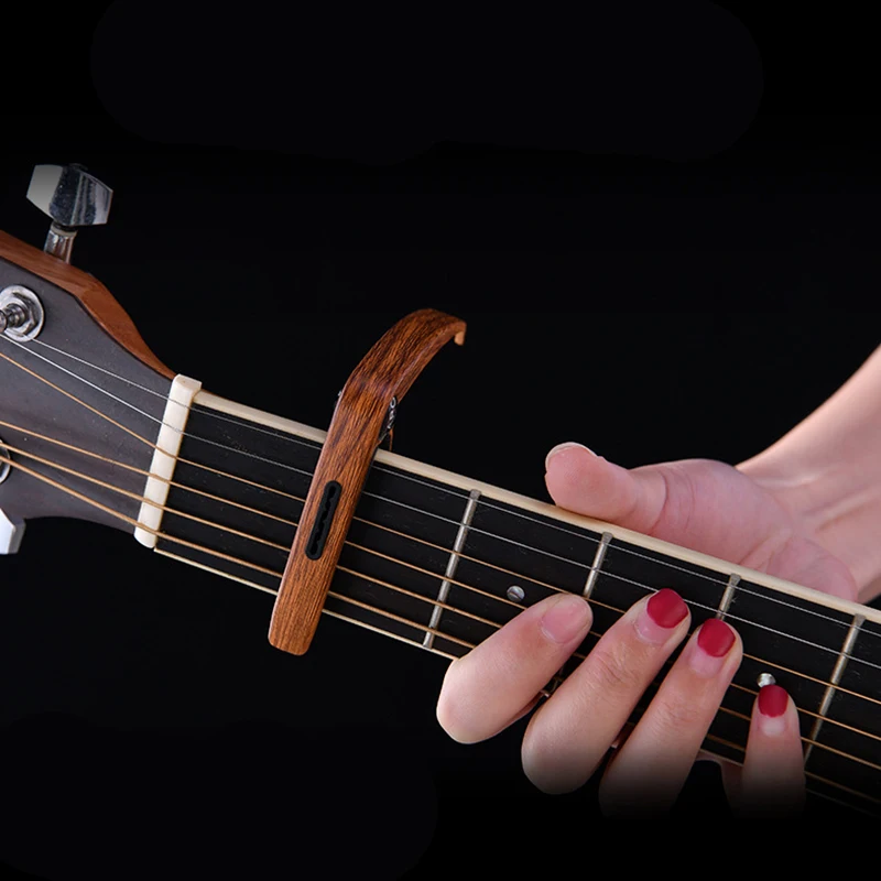Metall Gitarre Capo Tuner Clamp Professionelle Schlüssel Trigger Einhand Capos Clip Zinklegierung für Akustische Elektrische Gitarre mit Plektrum – Detail 5