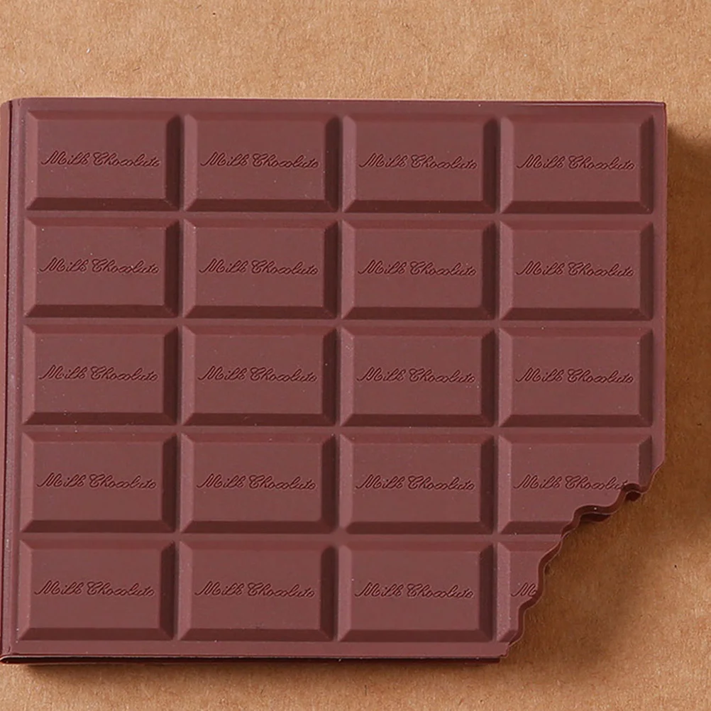 Blocco note a forma di cioccolato da 3 pezzi Blocco note unico Carta da lettere compatta portatile Decorazione del desktop Fornitura di cancelleria Divertimento Mini