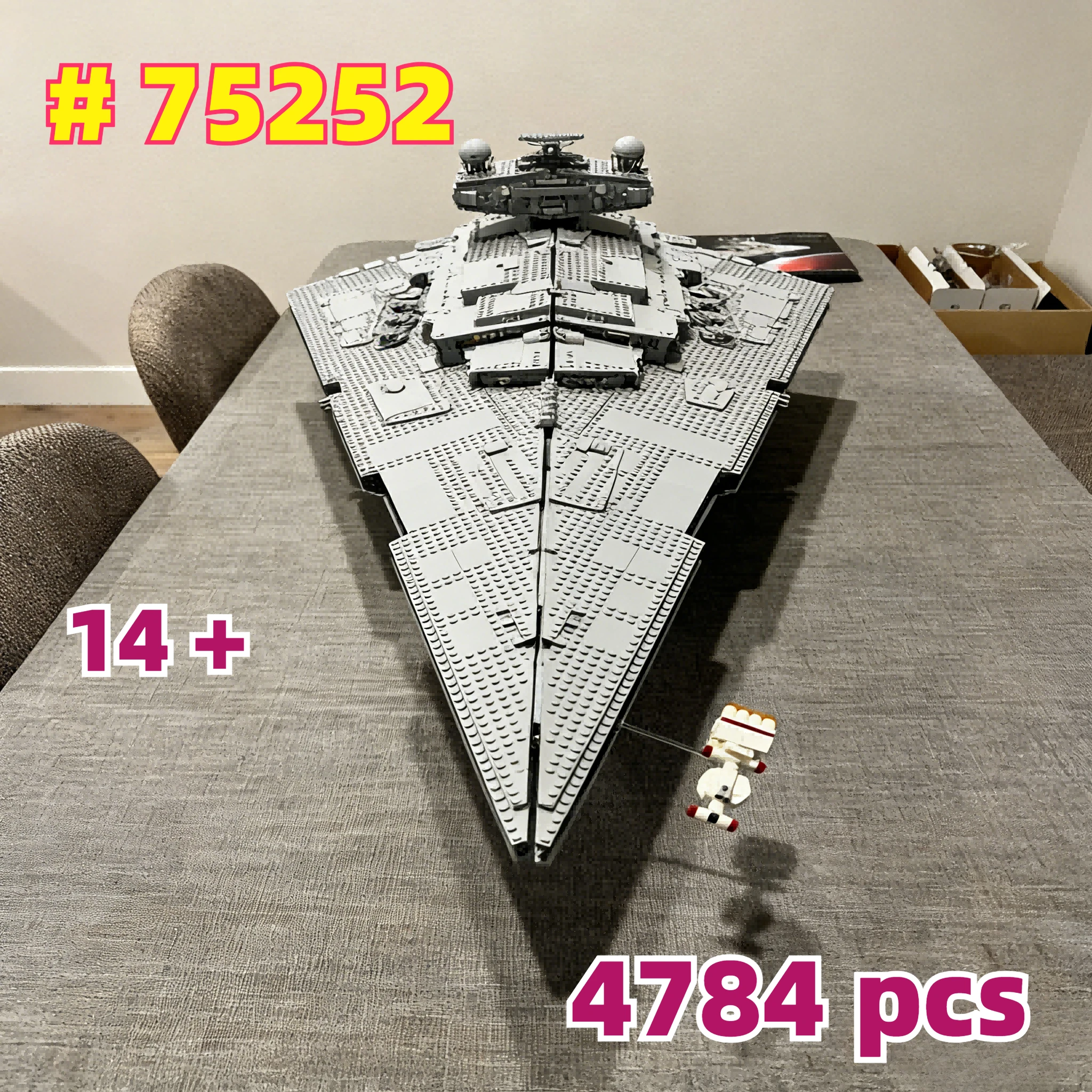 

4784 деталей UCS Imperial Navy Stormtrooper Star Destroyer Galactic Empire 75252 Star Cruiser Starfighter Dark Fleetship Подарок