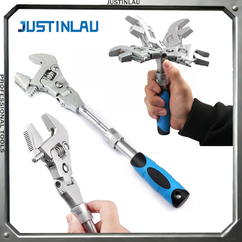 10-дюймовый разводной ключ, динамометрический ключ с трещоткой, складной гаечный ключ на 180 градусов, ручные инструменты для сантехники, авторемонта, обслуживание дома