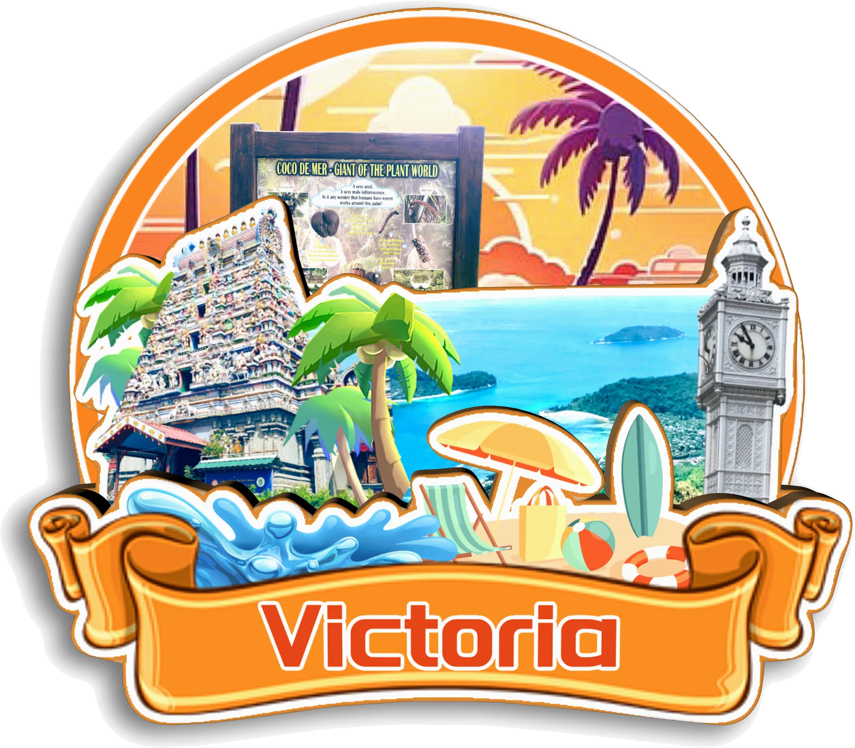 فيكتوريا بو فالون لا ديج جزيرة بريلين ماهي جزيرة باي لازاري أنس فولبرت سيشيلز مغناطيس الثلاجة هدية تذكارية للسفر #4