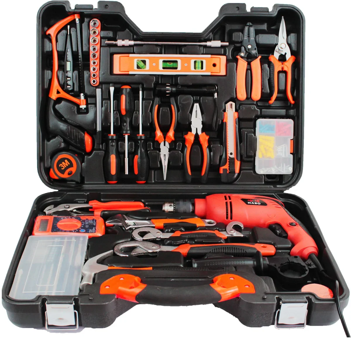 128 In 1 Custom High Quality Power Tool Combo Kit With Hard Case