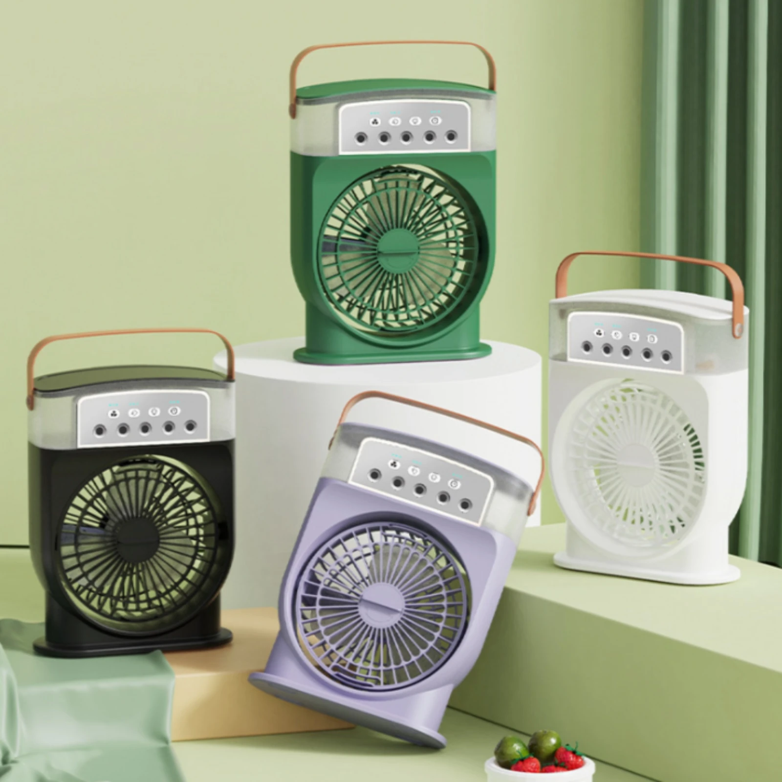 Desktop Humidifying Fan Humidification Function Desk Mist Fan Home Appliance 180-Degree Rotation Sleep Mode
