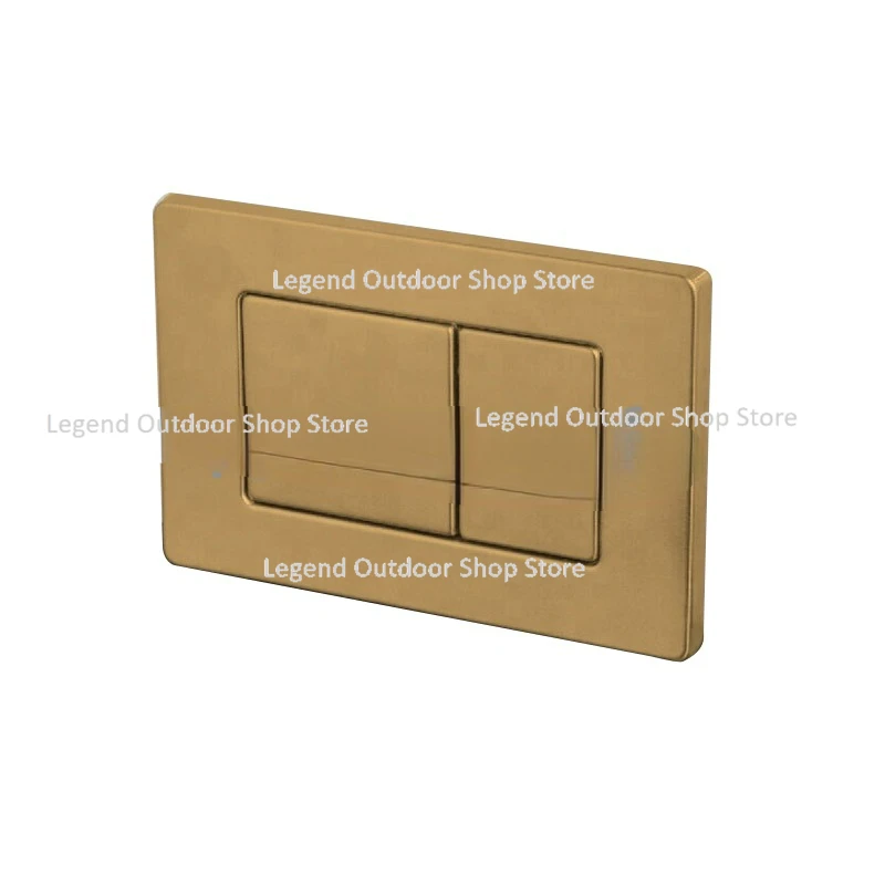 

Toilet Parts, Double Push Button Solid Brushed Gold Flush Plate Concealed Toilet Cistern Panel
