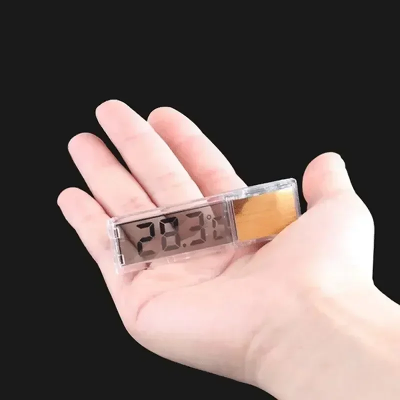 2 قطعة ميزان حرارة حوض السمك الإلكترونية LCD الرقمية خزان الأسماك قياس درجة الحرارة خزان الأسماك درجة الحرارة متر حوض السمك الملحقات