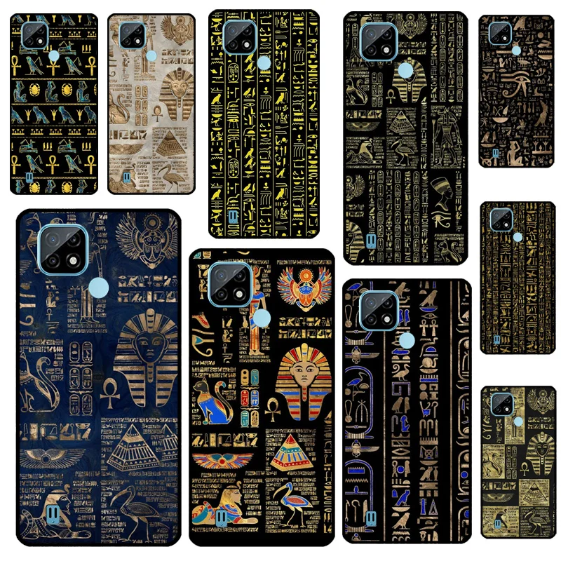 Ancient Egyptian Hieroglyphic For OnePlus Nord 2 8T 9R 9RT 9 Pro Case For OPPO Realme 8 Pro 7 8i C3 C21 GT Neo 2 Master