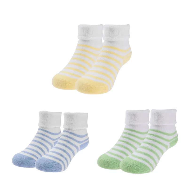 3Pairs Thick Warm Cotton Towel Children Baby Socks Relent Socks Soft Terry Baby Sock 0-1year