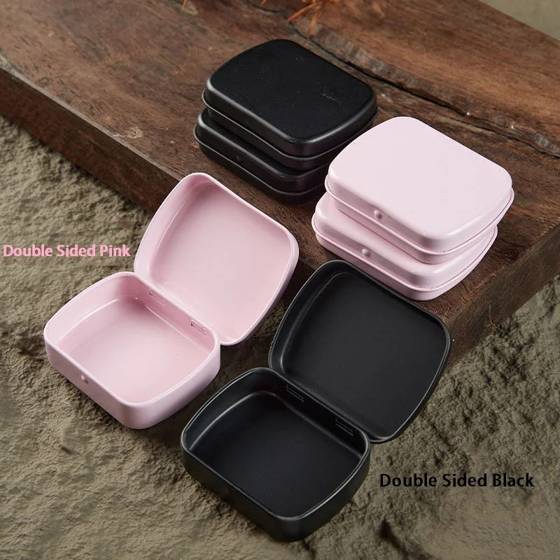 

Matte Double-Sided Printing Metal Storage Box Small Rectangle Hinged Tins Box Container Packing Supplies Portable Jewelry Case